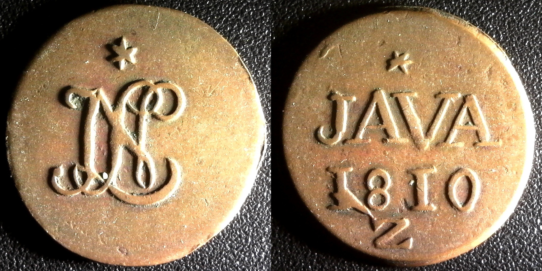 Netherlands East Indies - Java, 1810-Z Half Stuiver rev KM227-side.jpg
