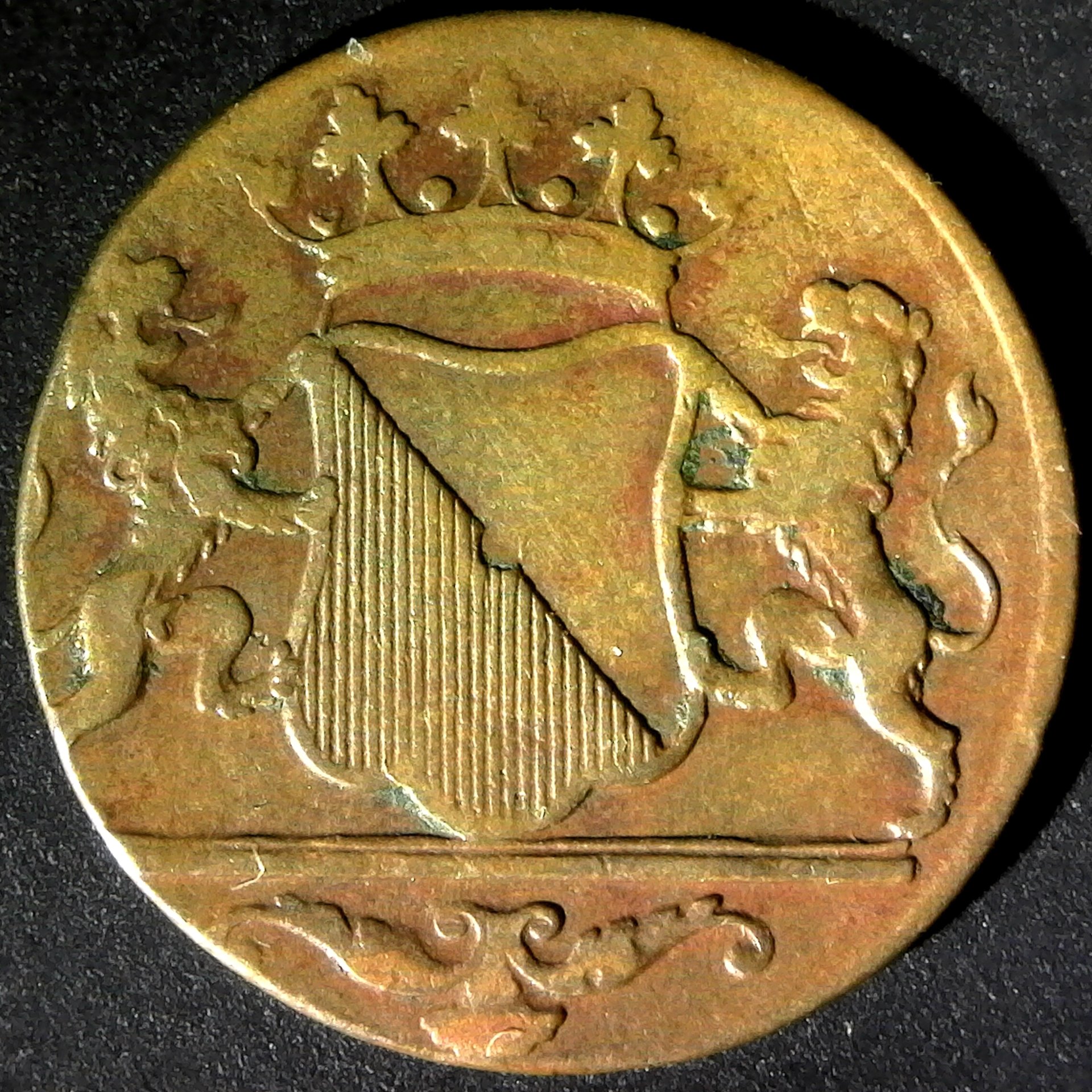 Netherlands East Indies; VOC Duit 1790 Utrecht Arms KM#111.3 rev.jpg