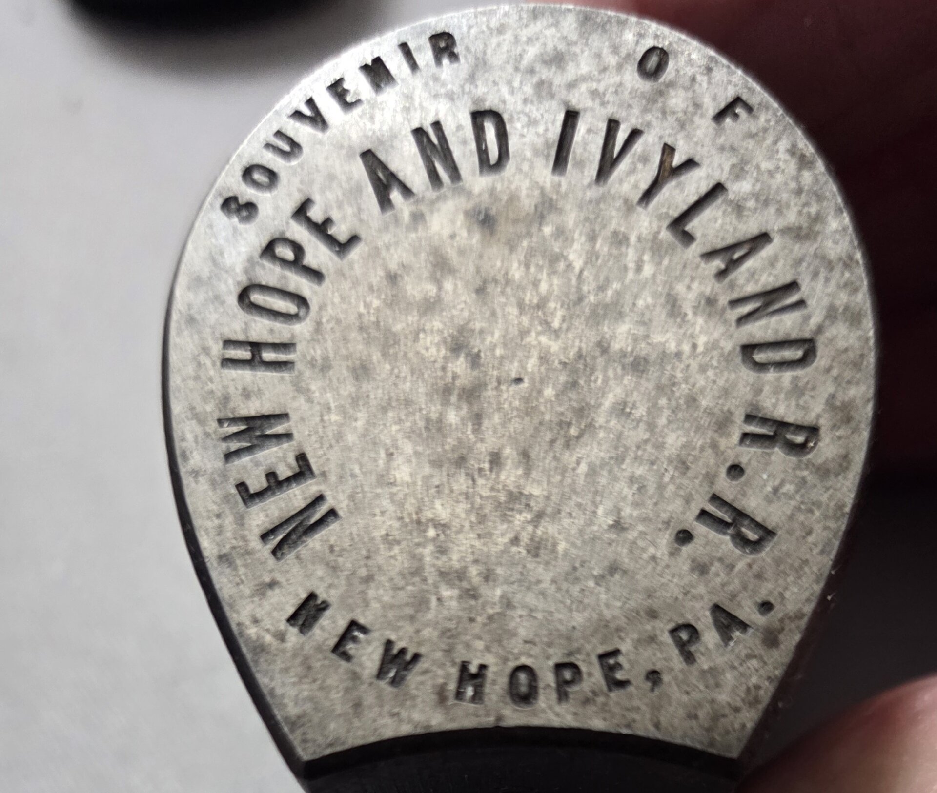New Hope and Ivyland Railroad Encased Cent Die 1.jpg
