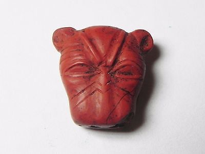 NEW KINGDOM RED JASPER LION AMULET. 1400 B.C2.jpg