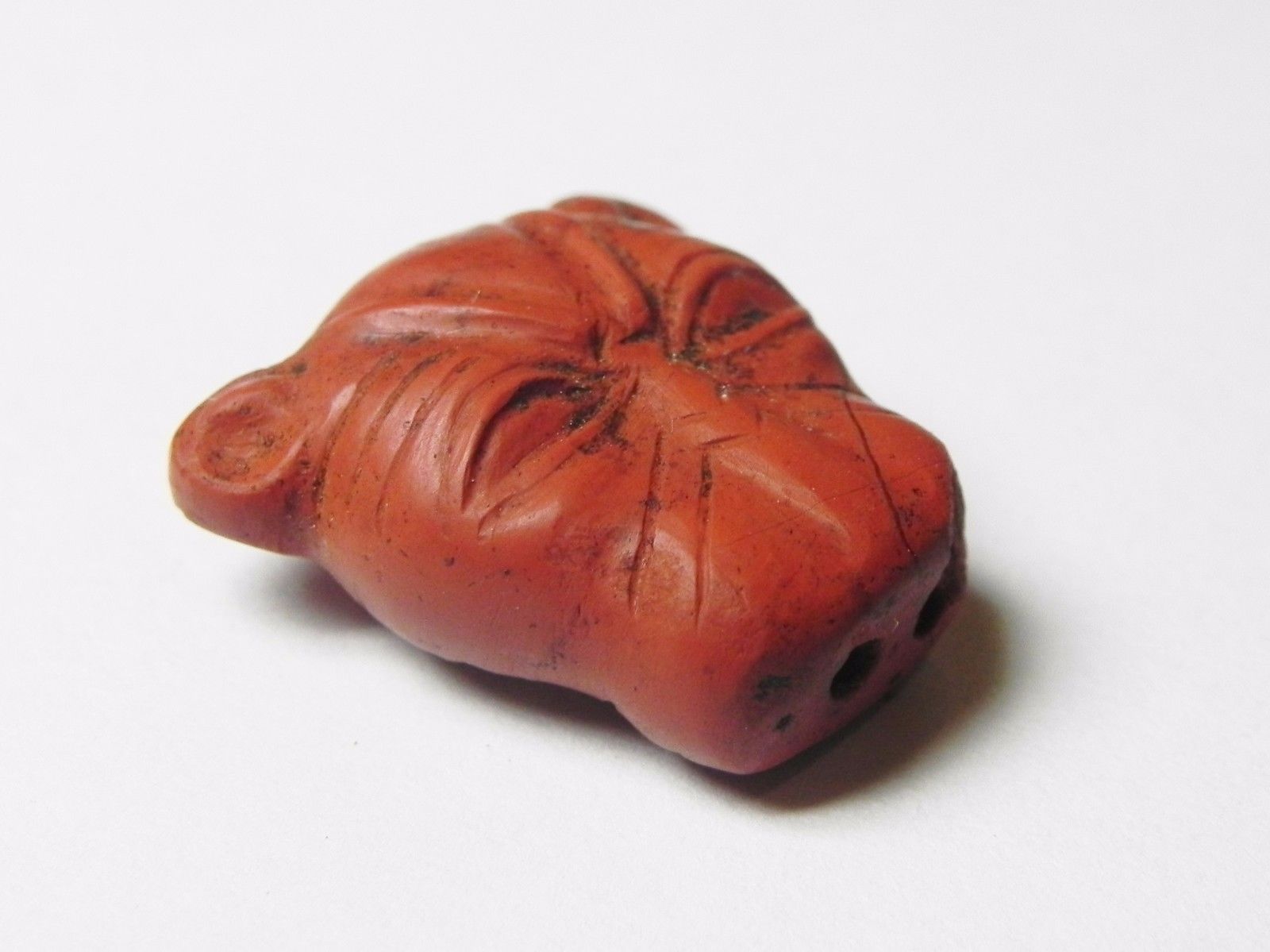 NEW KINGDOM RED JASPER LION AMULET. 1400 B.C3.jpg