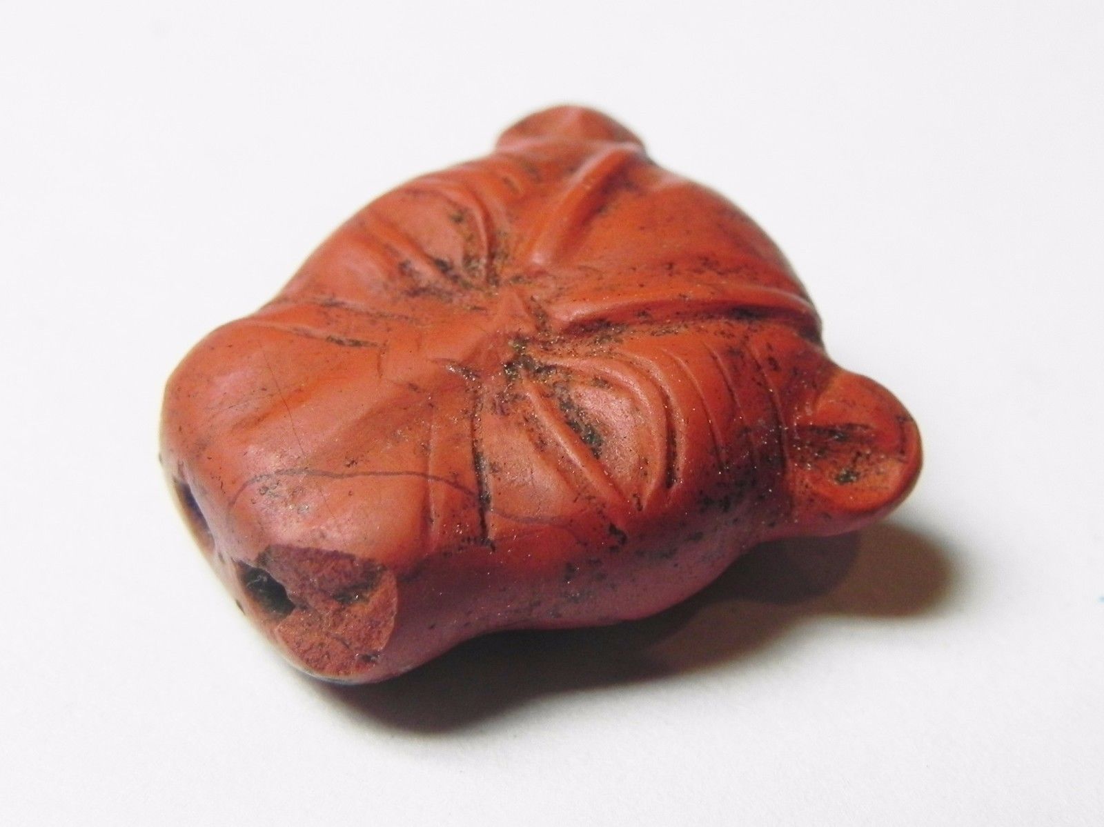 NEW KINGDOM RED JASPER LION AMULET. 1400 B.C4.jpg
