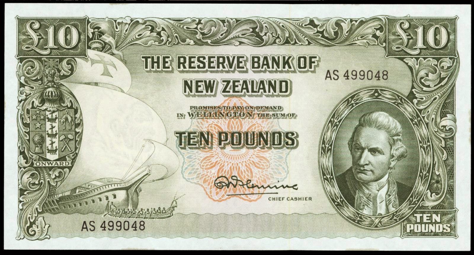 New Zealand 10 Pounds 1967 James Cook.JPG