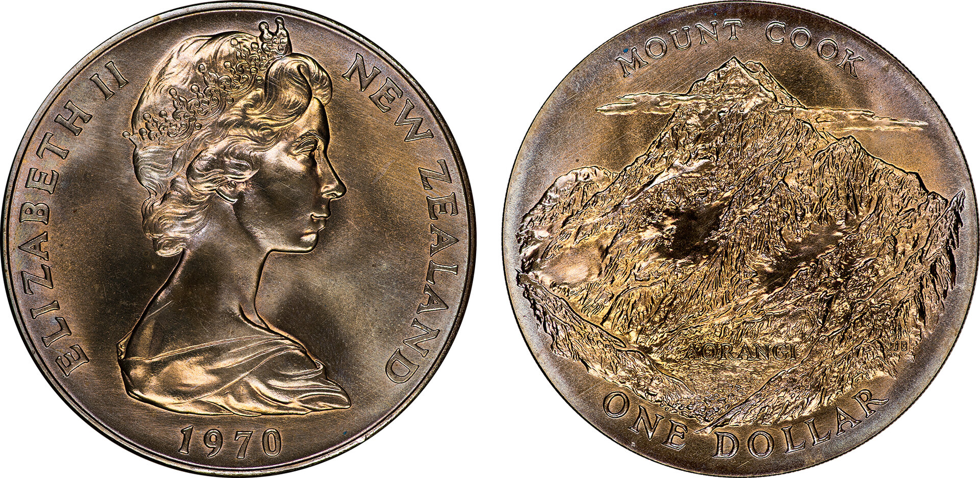 New Zealand - 1970 1 Dollar (Mount Cook).jpg
