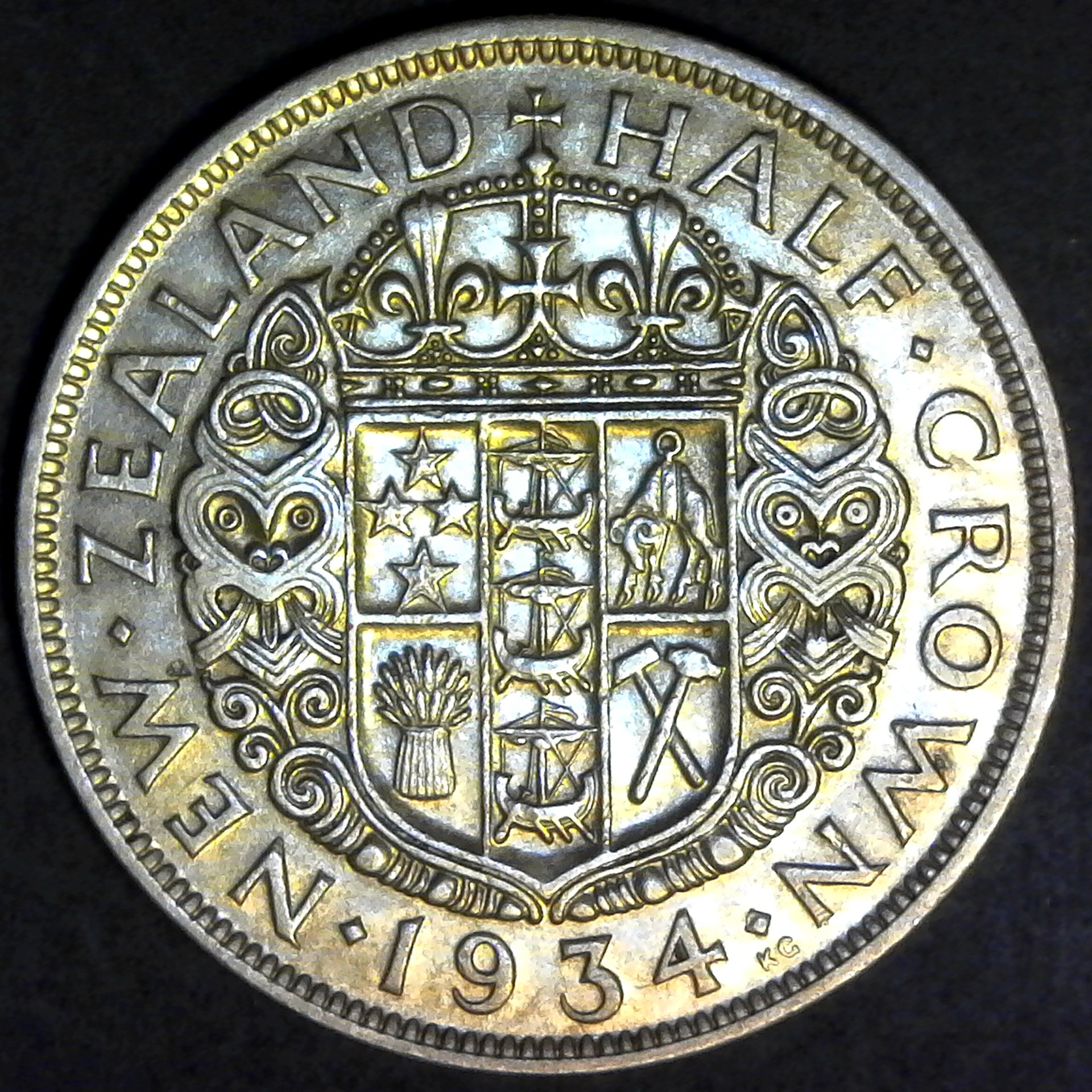 New Zealand half Crown 1934 reverse.jpg