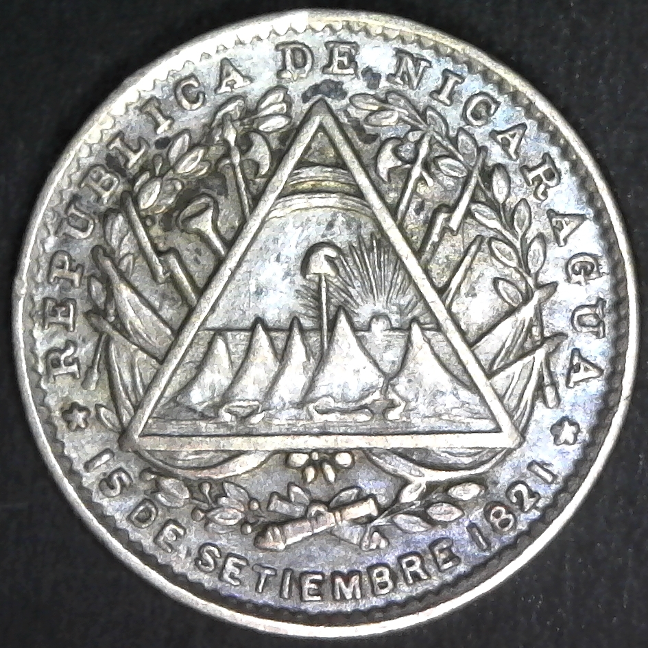 Nicaragua 5 Centavos 1887-H obv.jpg