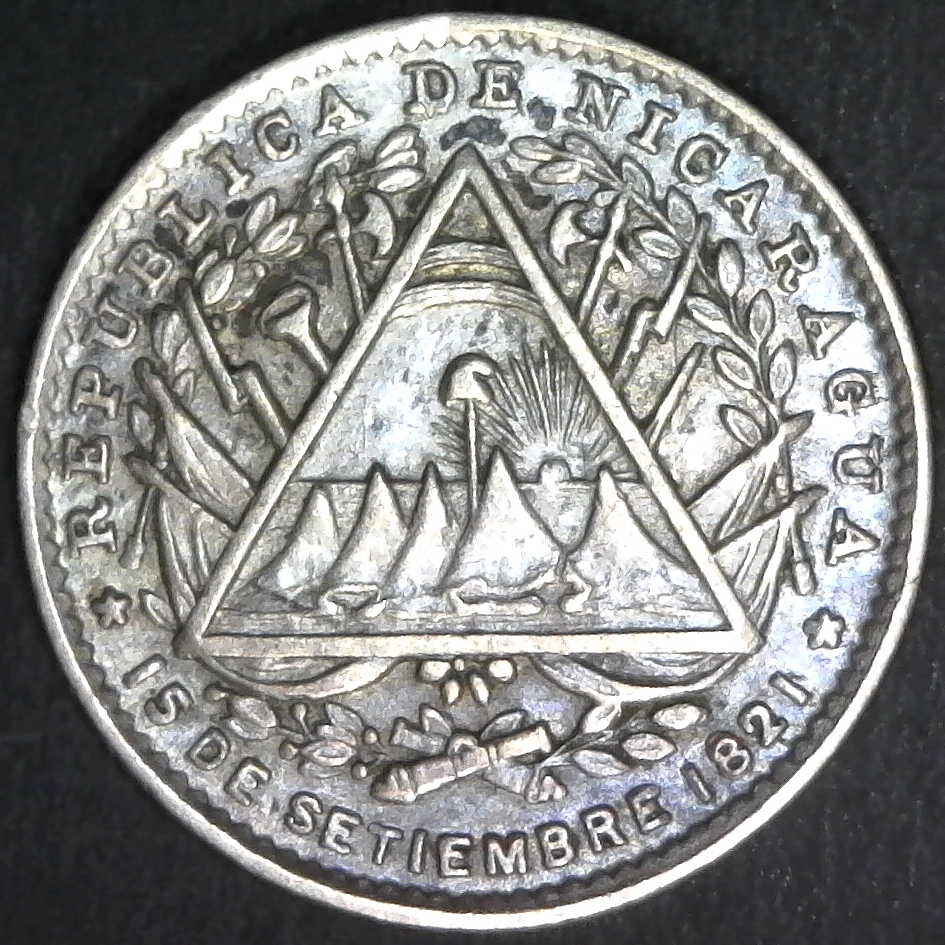 Nicaragua 5 Centavos 1887-H obv.jpg