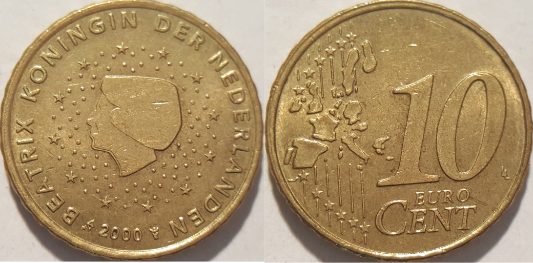 Niederlande - 10 Euro Cents 2000.png