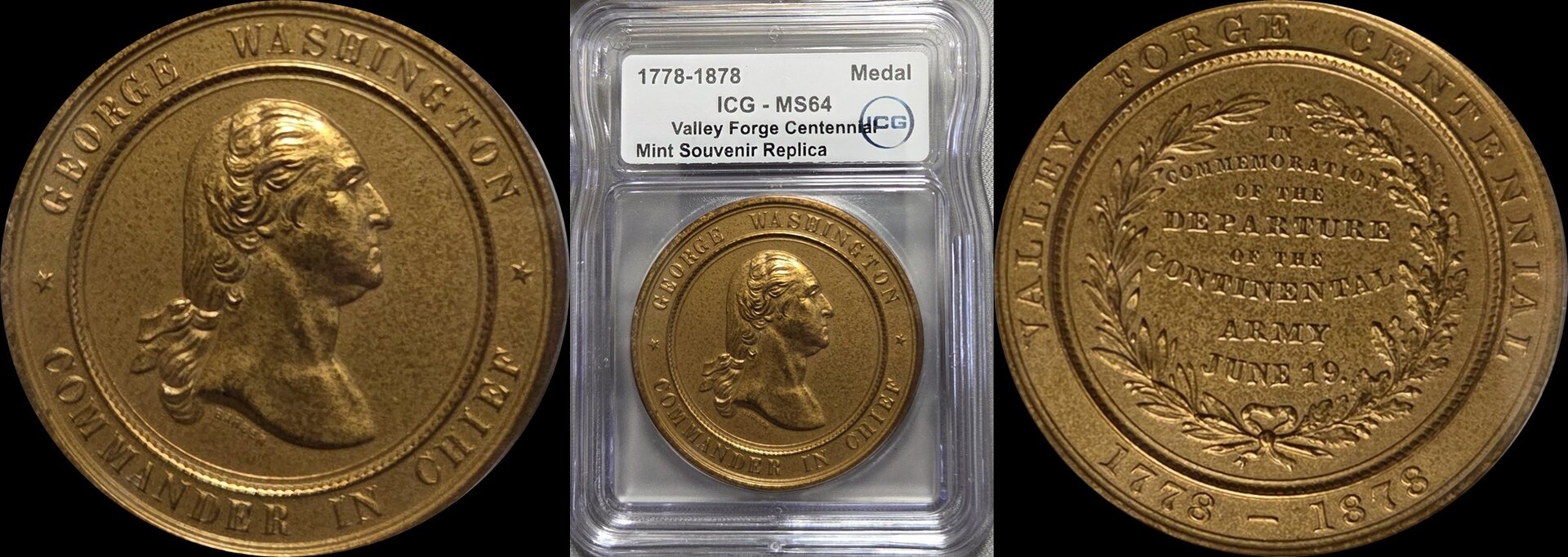 No Date Medal 20th Cent. Restrike Yellow Bronze Valley Forge Centennial 3.jpg