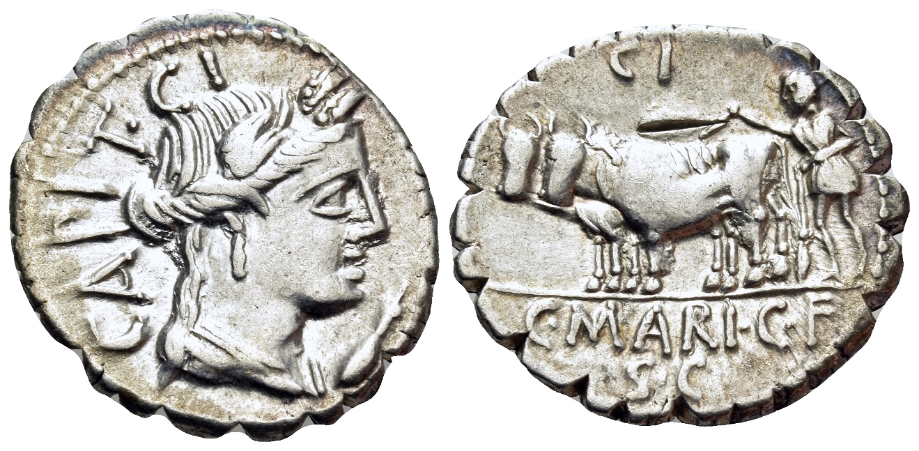 Nomos Obolos Auction 18 Marius Capito denarius (Control-number CI) jpg version.jpg