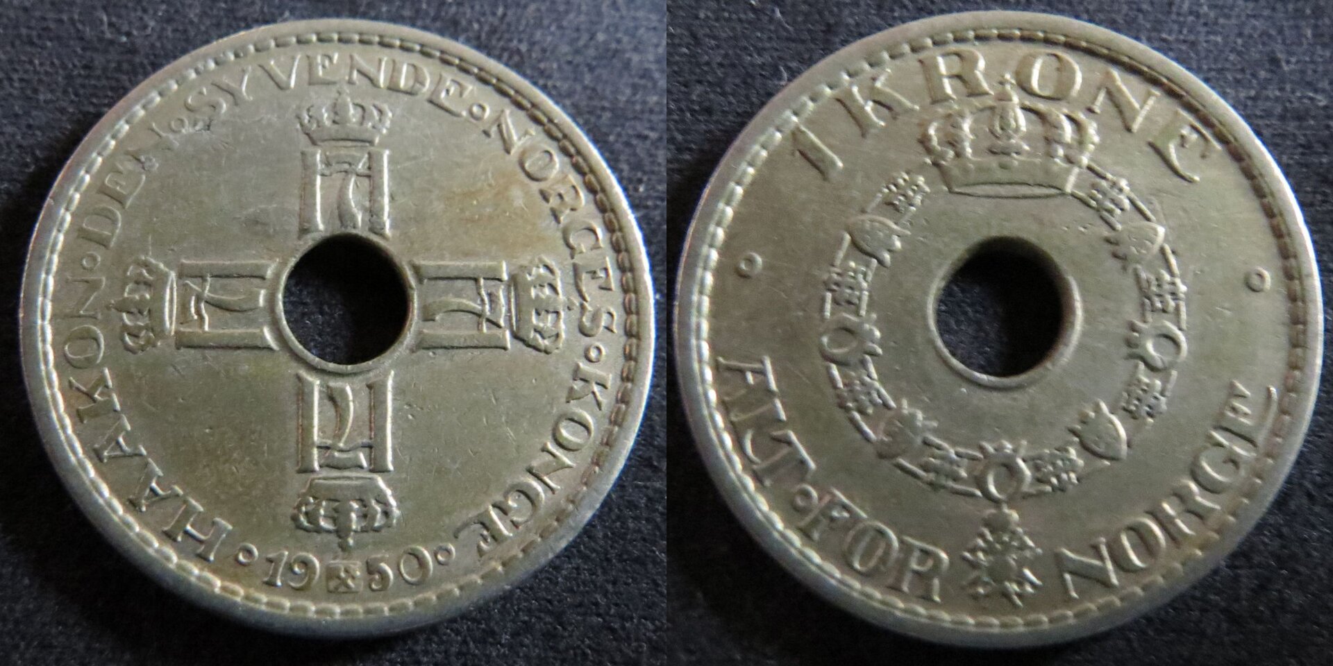 Norway 1950 1 Krone.jpg
