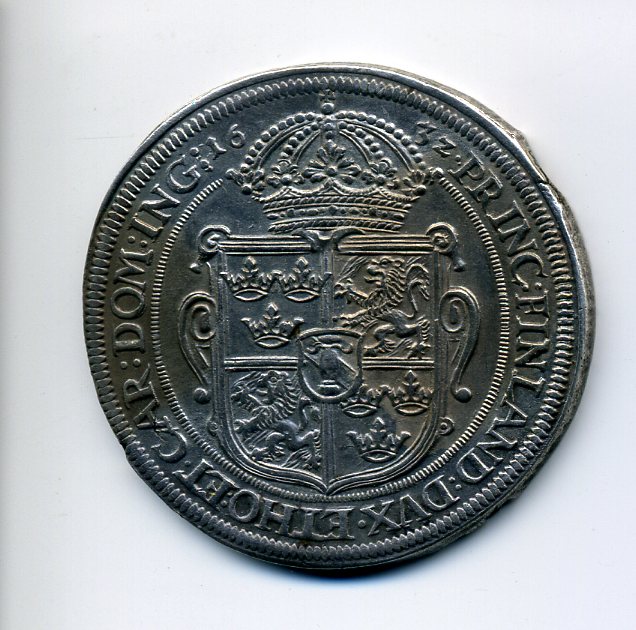 Nuremberg Gustav II Adolf II Taler 1632 rev 720.jpg