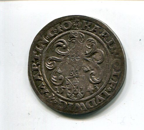 Oettingen Karl Wolf Lud XIV & Martin Qtr Taler 1543 obv 102.jpg