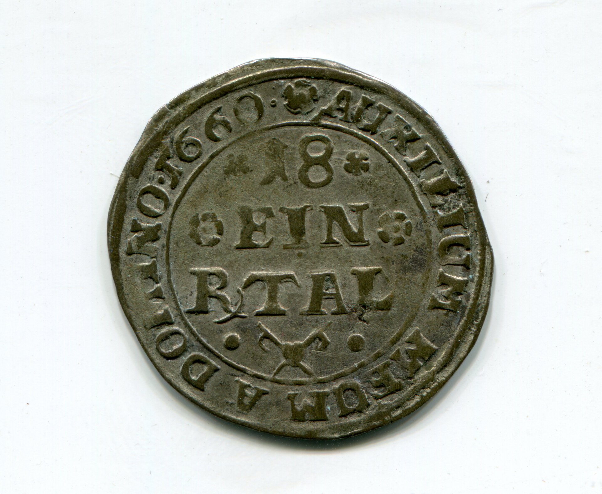 Oldenburg Ant Gunther One 18th Taler 1660 rev 832.jpg
