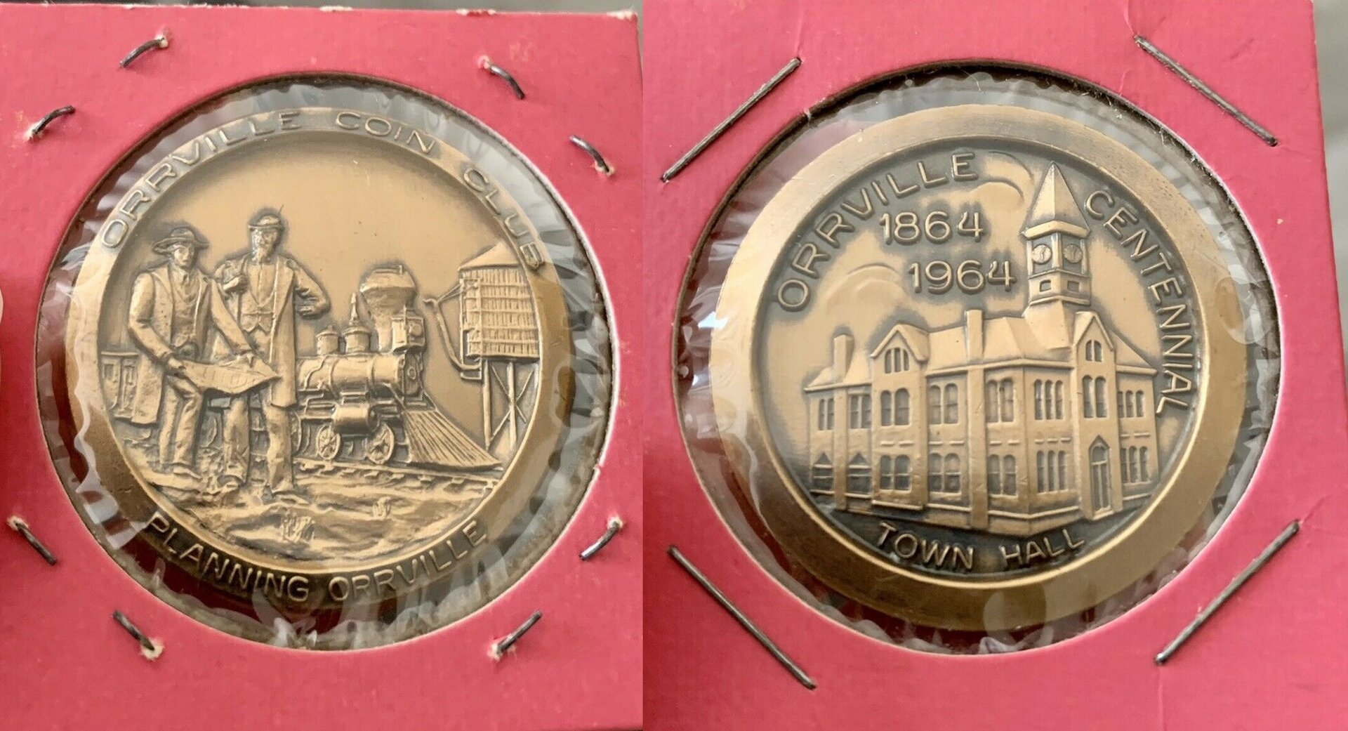 Orrville, Ohio 1964 Centennial Coin Club OH Medal Token Coin Locomotive Train 3.jpg