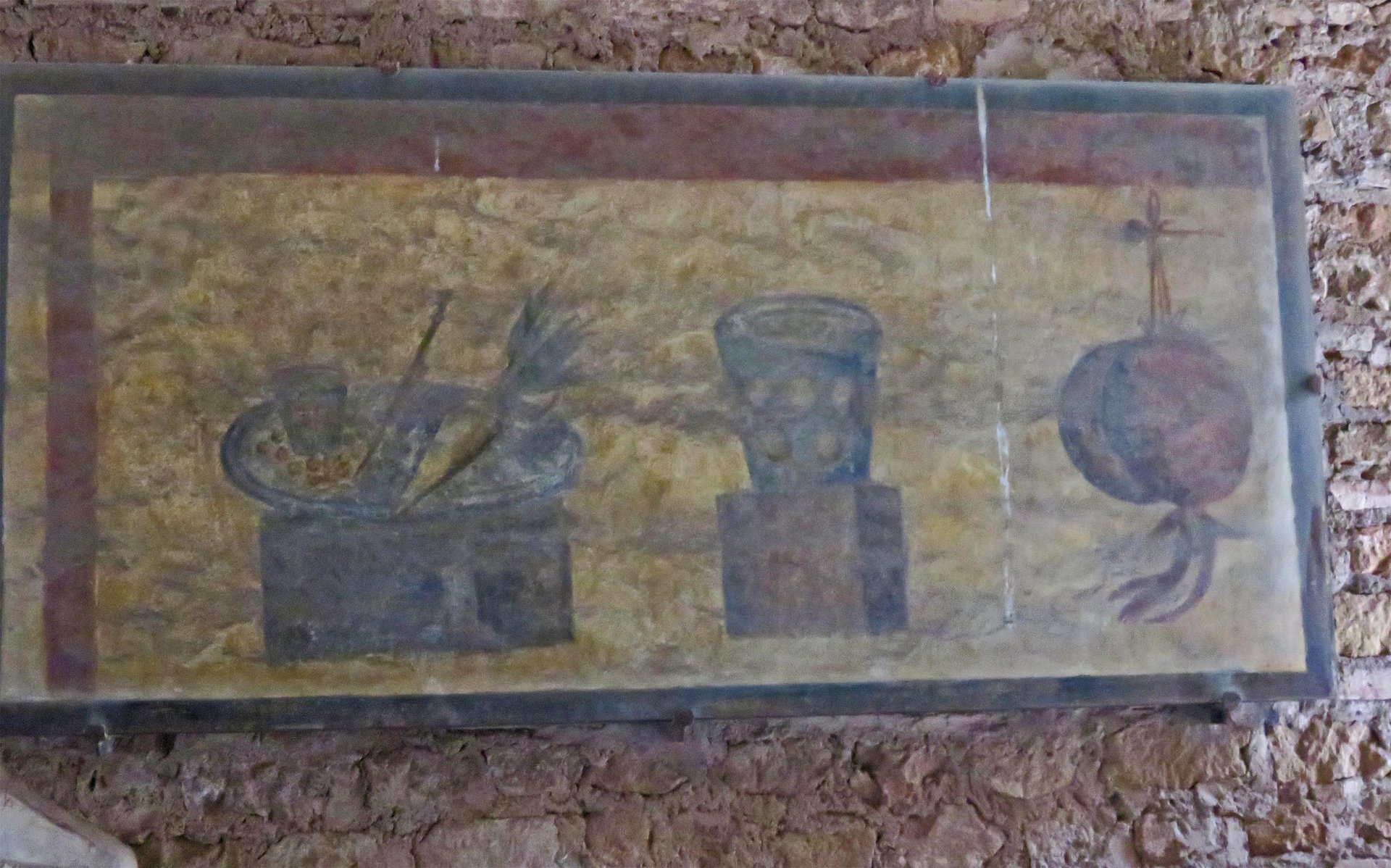 Ostia restaurant menu on wall.jpg