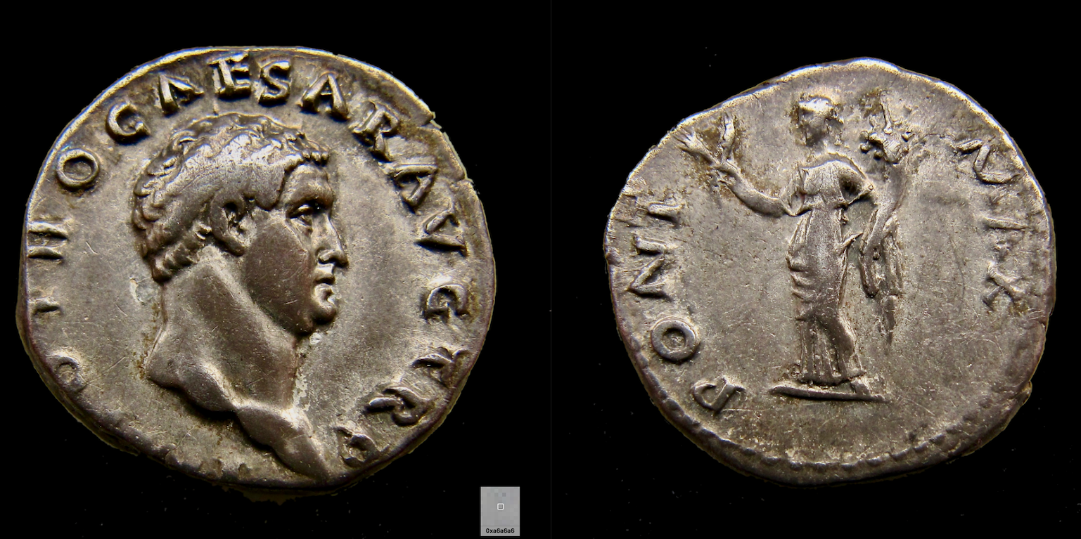 Otho Denarius PONT MAX - OBV:REV - VGP - Black Background - 2023.png