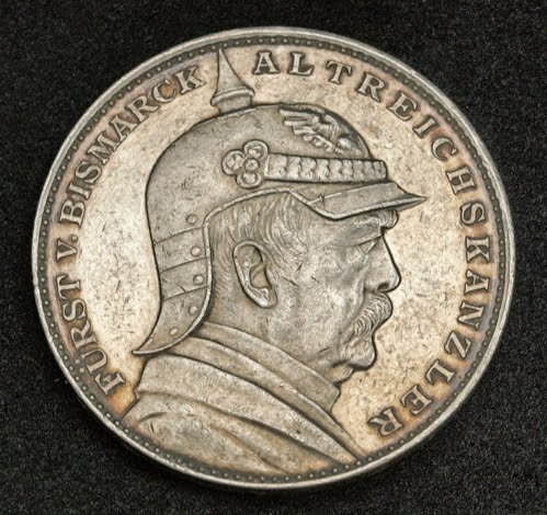 Otto von Bismarck Silver Mourning Thaler Coin..jpg
