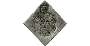 Oudenaarde Tin 10 Stuiver Uniface Siege Klippe 1582.jpg