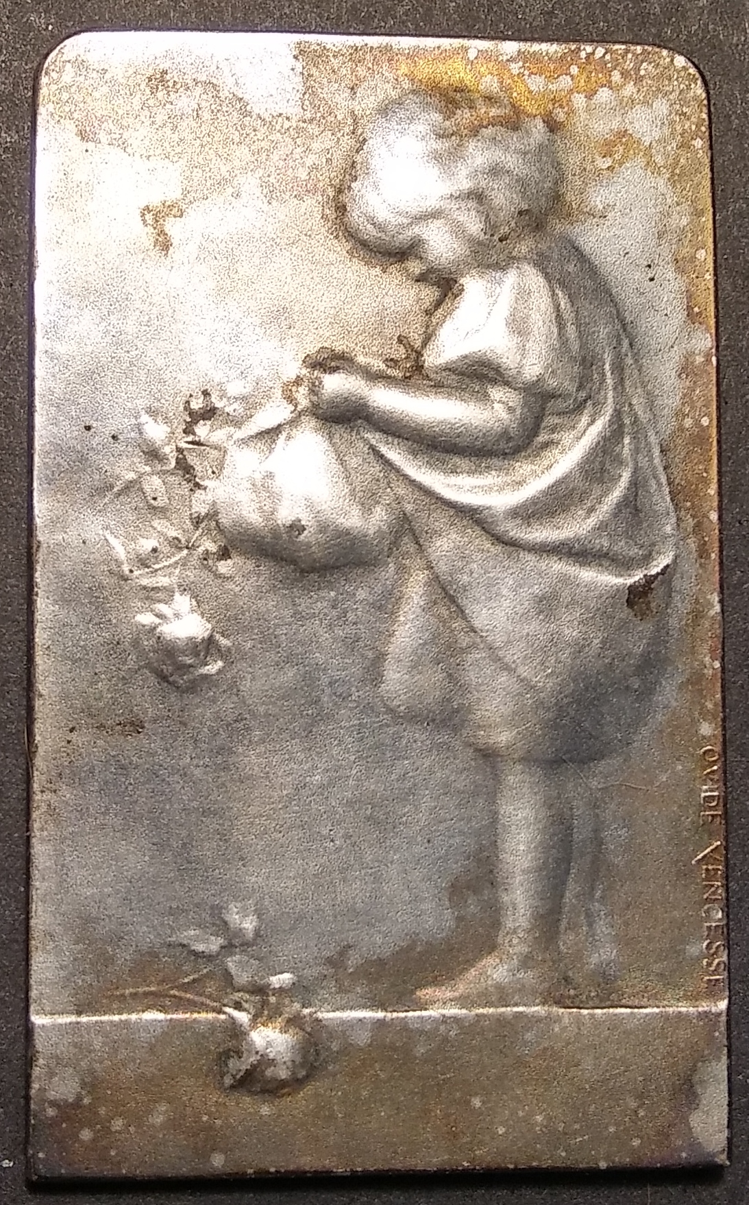 Ovide Yencesse 1922 Enfant aux Roses - Girl-Flowers Obv.jpg