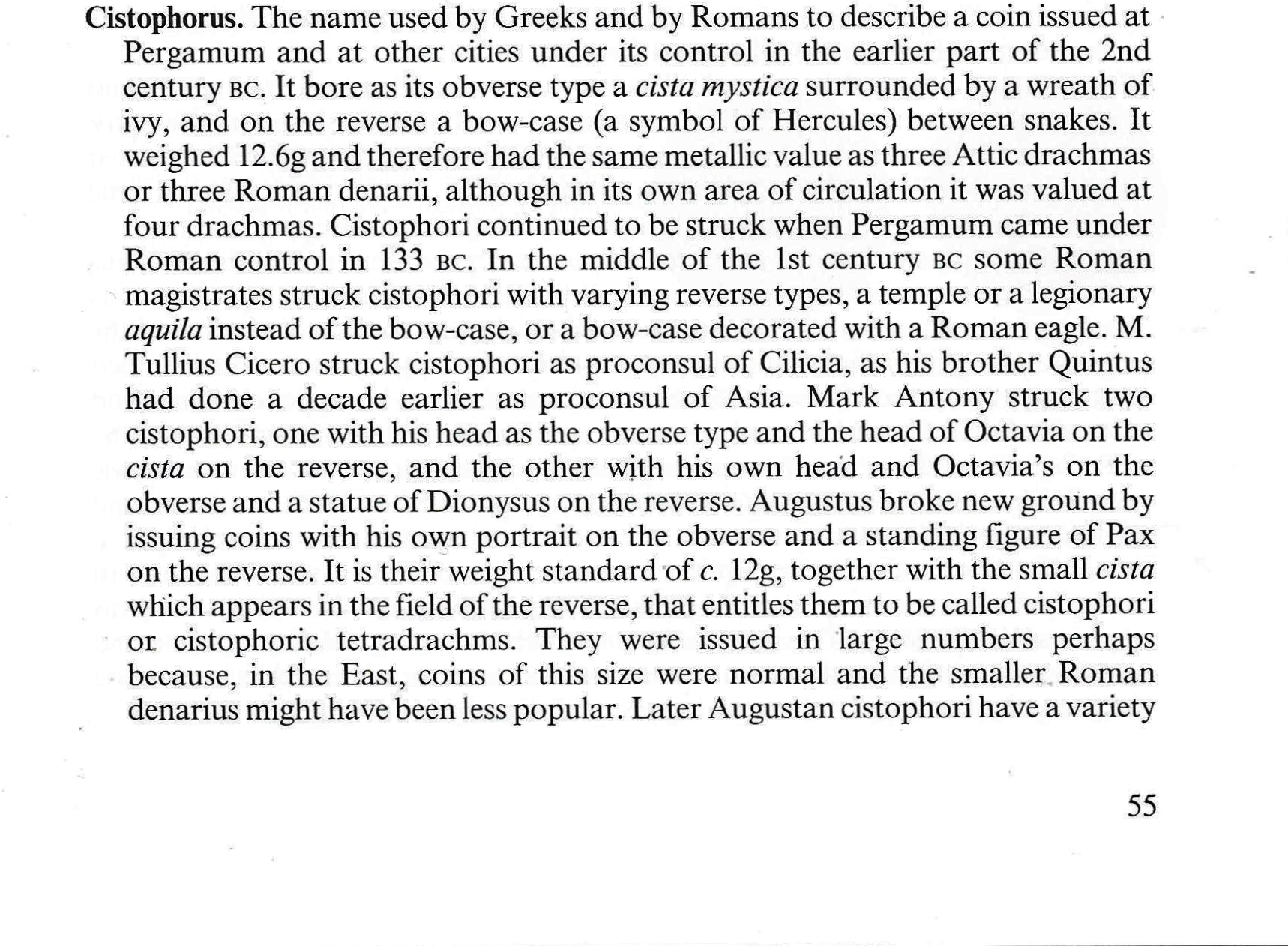 p. 1 -- entry for cistophorus in Dictionary of Ancient Roman Coins.jpg