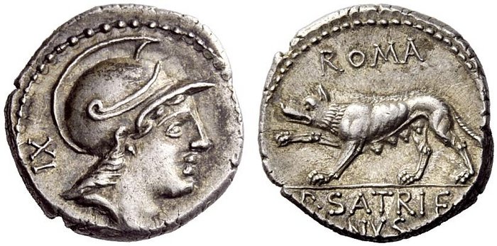 P Satrienus AR Denarius ROMA ex CNG 52.jpg