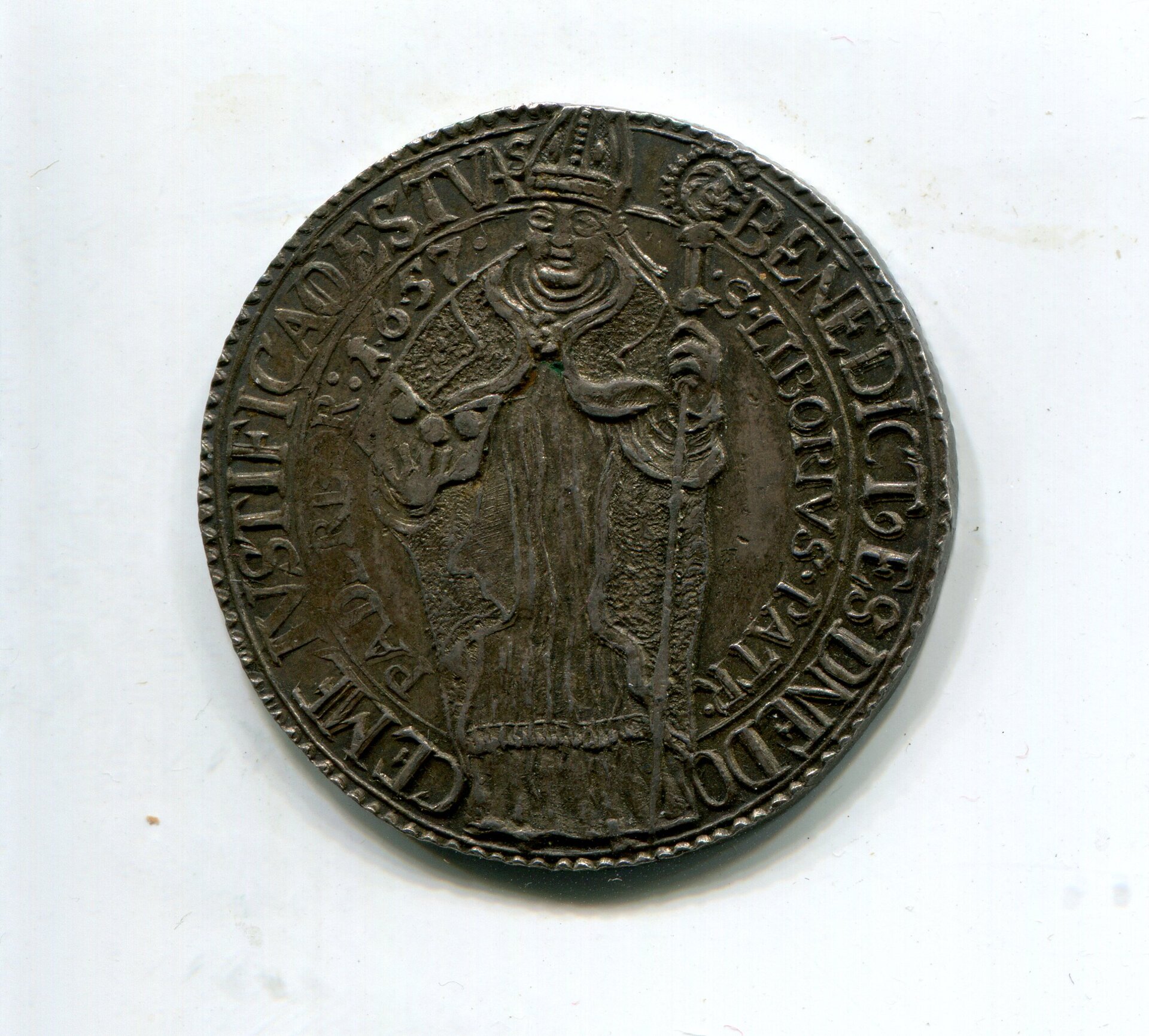 Paderborn Theodor Adolf v d Recke Half Taler 1657 rev 739.jpg