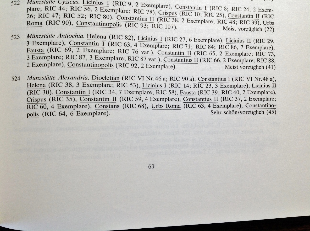Page from 1973 Frank Sternberg I auction with Lot 524 description (Fausta).JPG