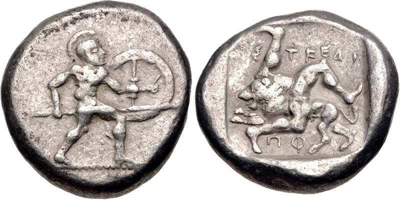 Pamphylia Aspendos Stater Hoplite Triskeles cng 3.jpg