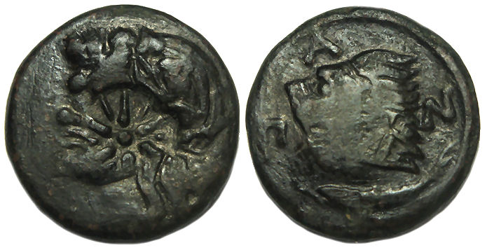 Pantikapaion Lion countermark.jpg