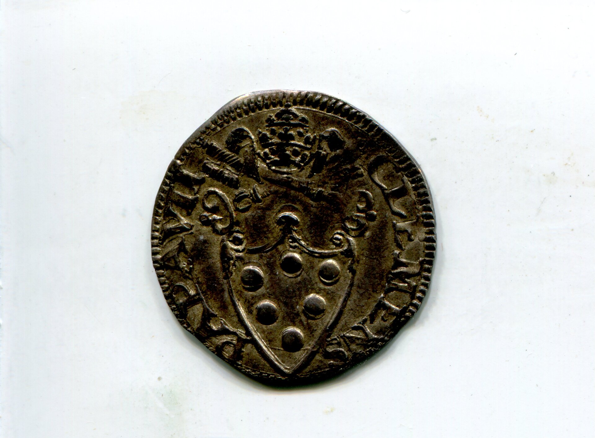 Papal States Clement VII Half Giulio (Grosso) nd 1523-34 obv 036.jpg