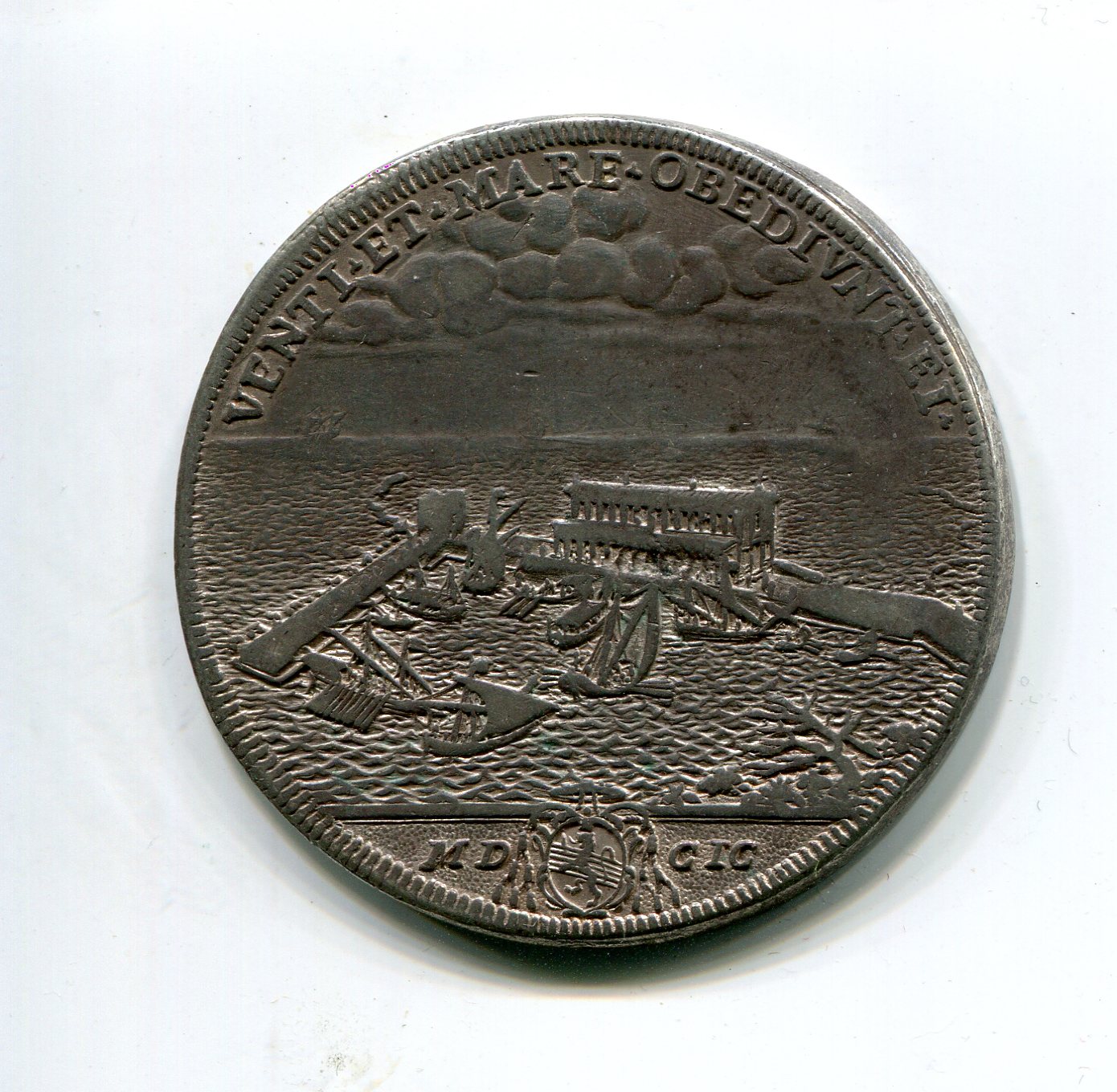 Papal States Innocent XII Piastre An VIII 1699 with Anzio port rev 849.jpg
