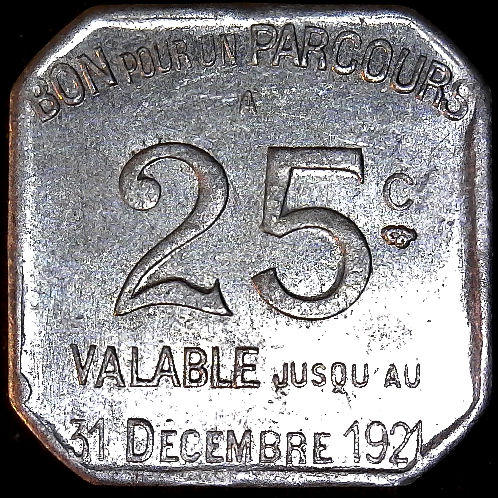 Paris transit token 1921 obverse.jpg