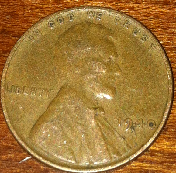 1940  CLEANED LINCOLN WHEAT CENT #8 