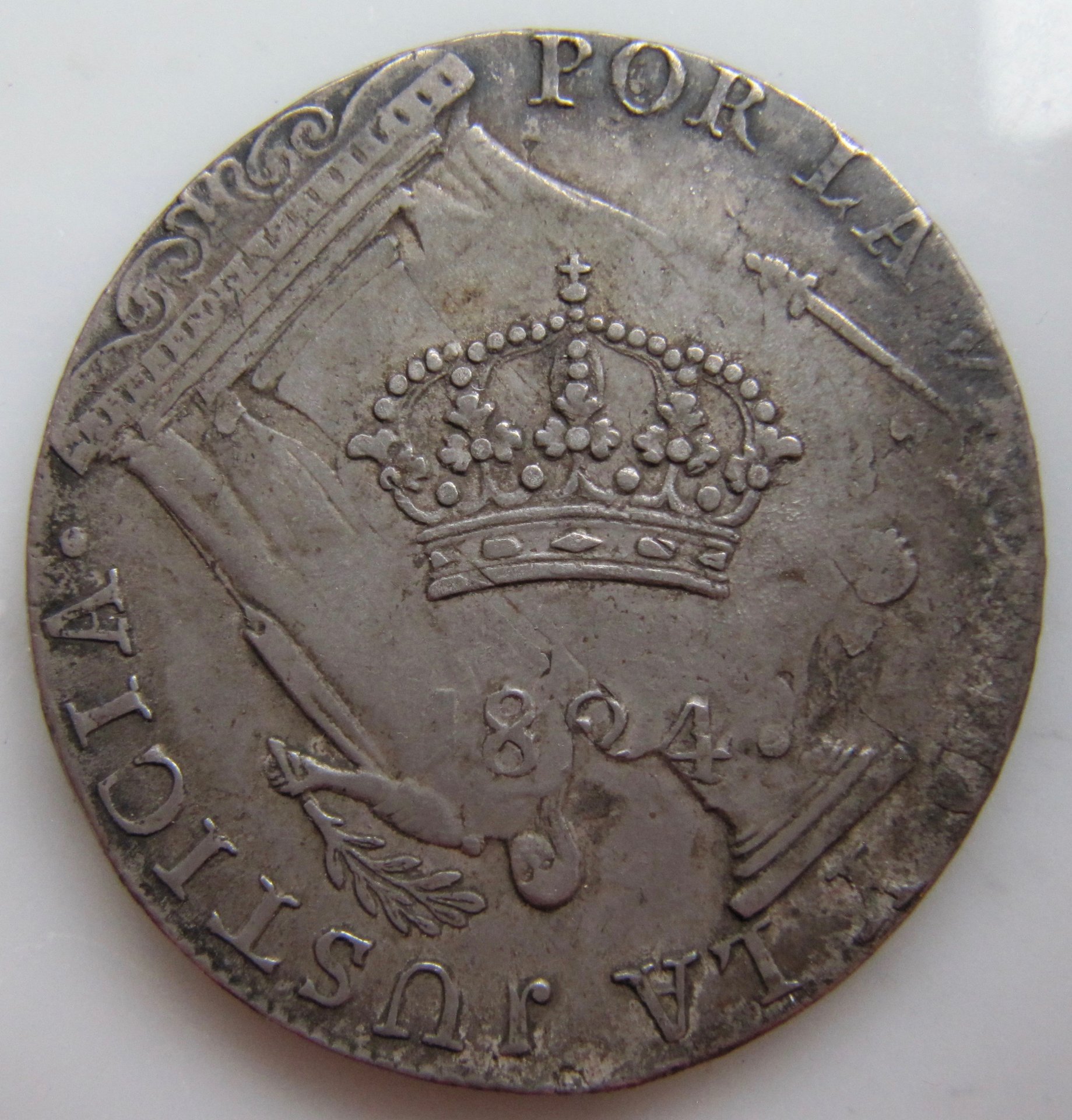 Peru Libre 8 Reales 1822 with counterstamp - REV - 1.jpg