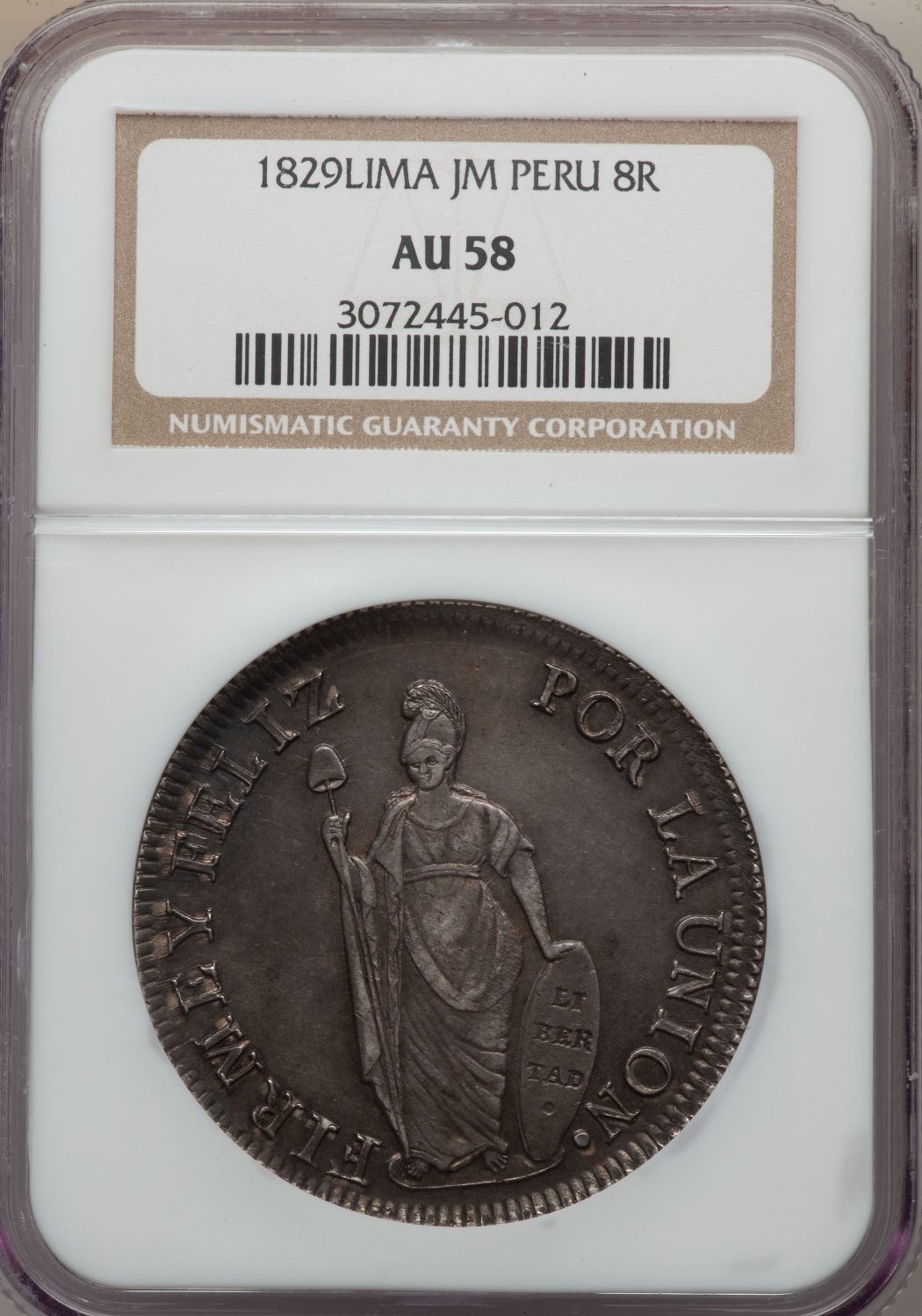 Peru - Republic 8 Reales 1829-JM AU58 - front_2.jpg