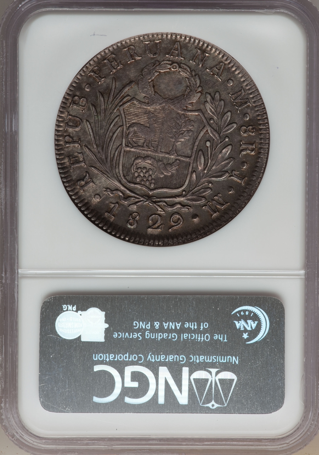 Peru - Republic 8 Reales 1829-JM AU58 - rear_2.jpg