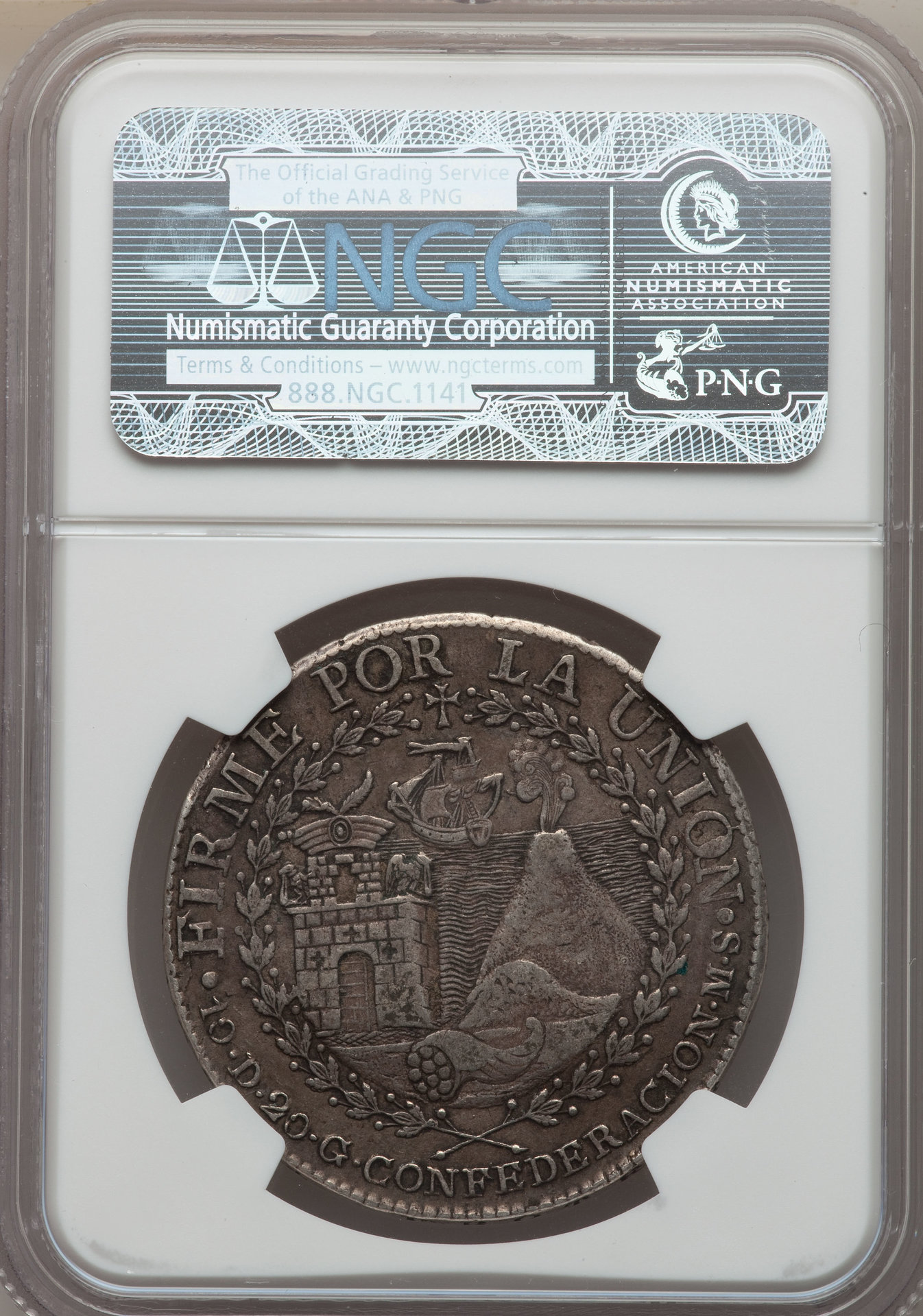 Peru - South Peru. Republic 8 Reales 1838-MS XF45 - rear.jpg