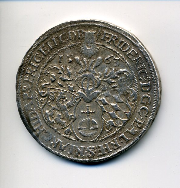 Pfalz Friedrich III Guldentaler 1563 obv 541.jpg