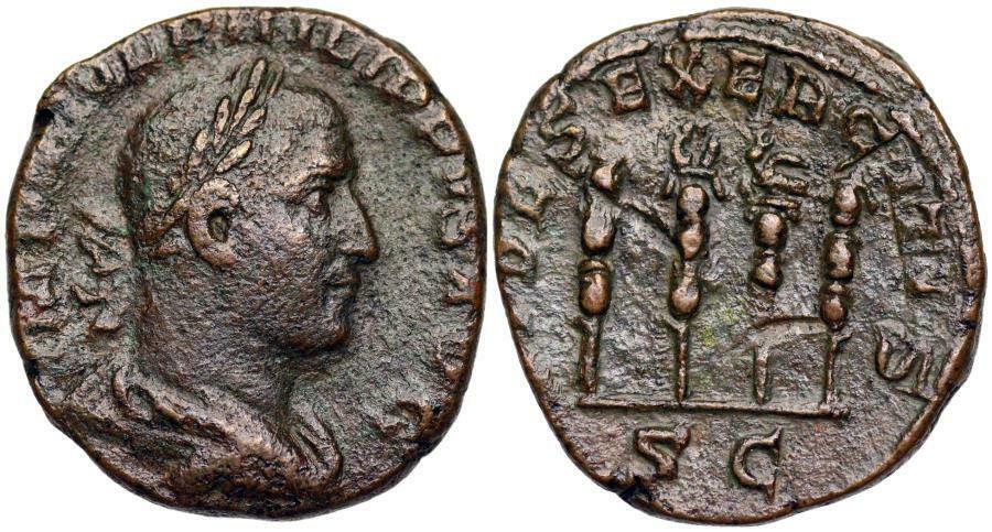 Philip I FIDES EXERCITVS sestertius from Rome.jpg