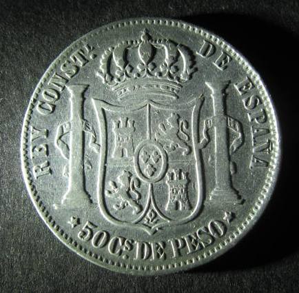 Philippines 50 CENTIMOS 1885 reverse.JPG