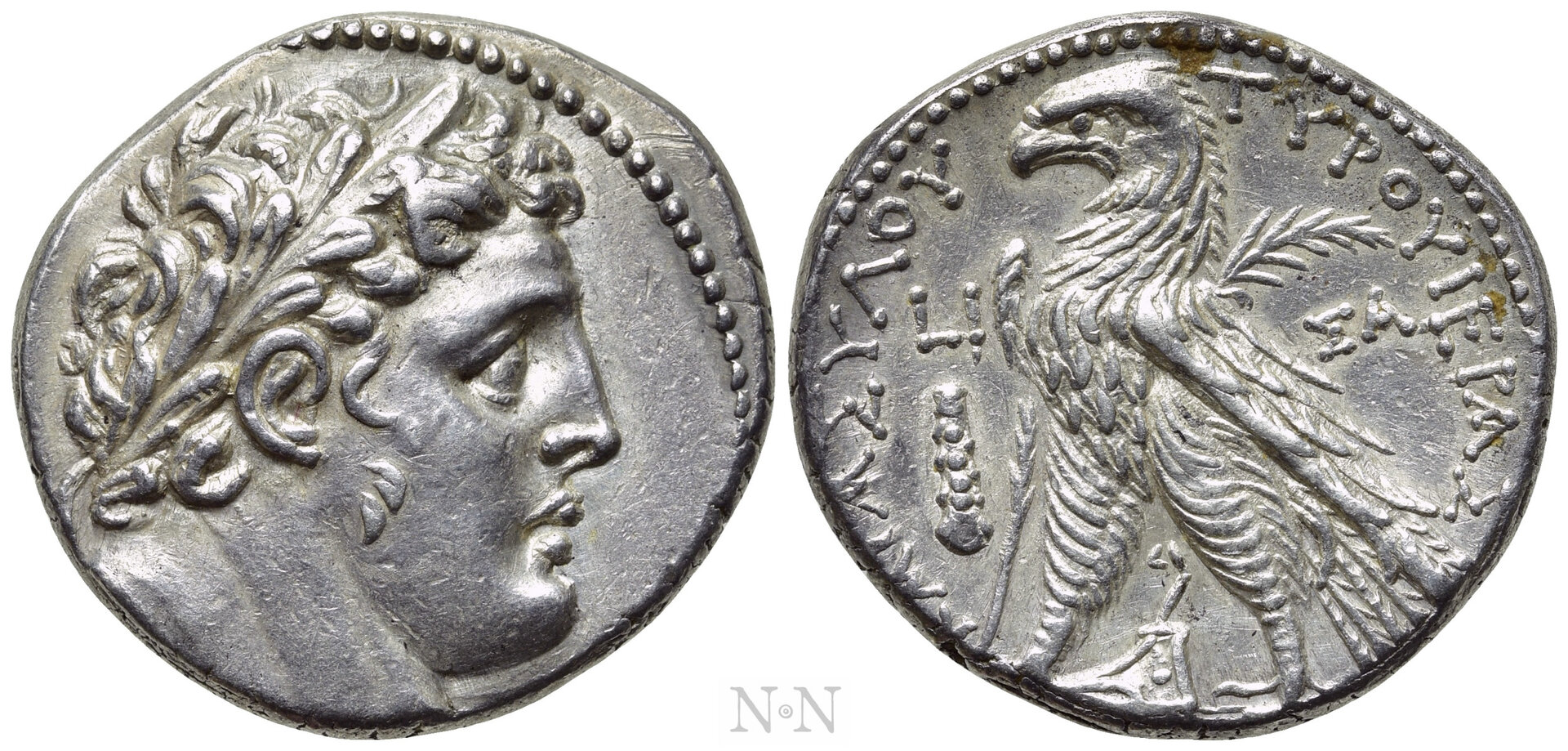 Phoenician Silver Shekel (minted in Tyre in either 117 or 116 BCE).jpg
