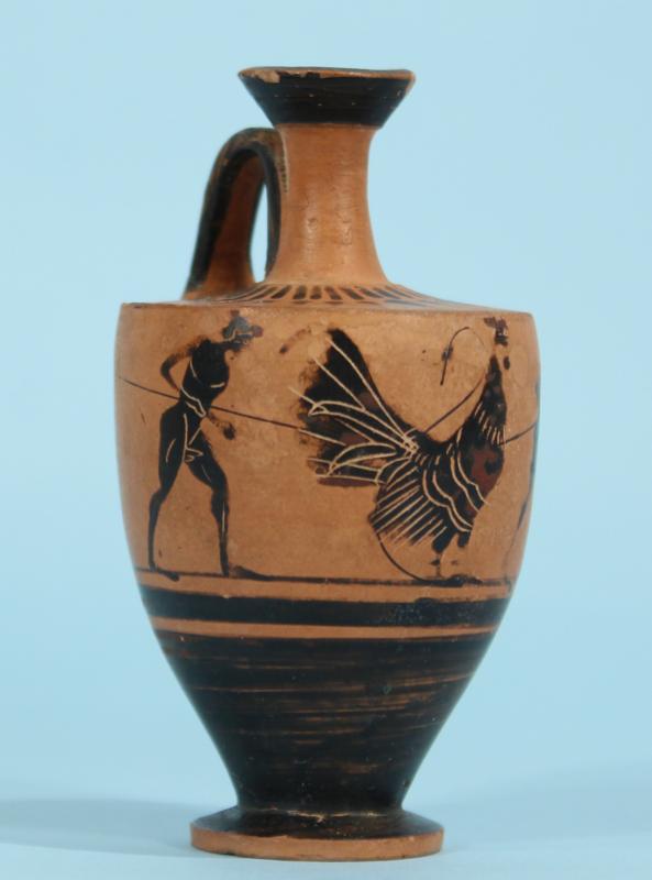 Photo 1 Attic Black-Figure Lekythos, Pygmies Hunting Rooster, Hixenbaugh.jpg