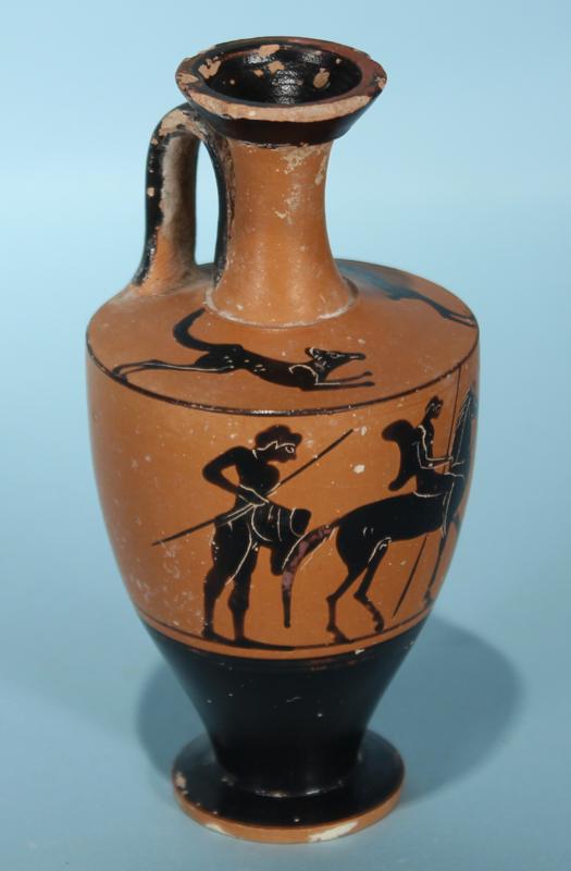 Photo 5 Attic Black-Figurre Lekythos - Hixenbaugh - Hound & Hare, soldier departing.jpg