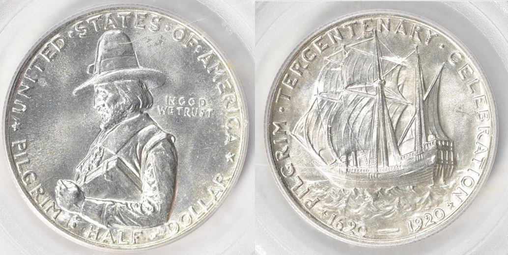 Pilgrim Obverse and Reverse MS63 PCGS.JPG