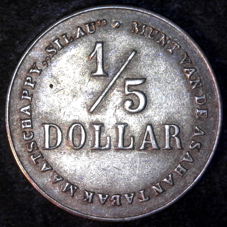 Plantation token Asahan Tabak Maatschappij Silau Sumatra 1902-1913  L&W-252b A 60.jpg