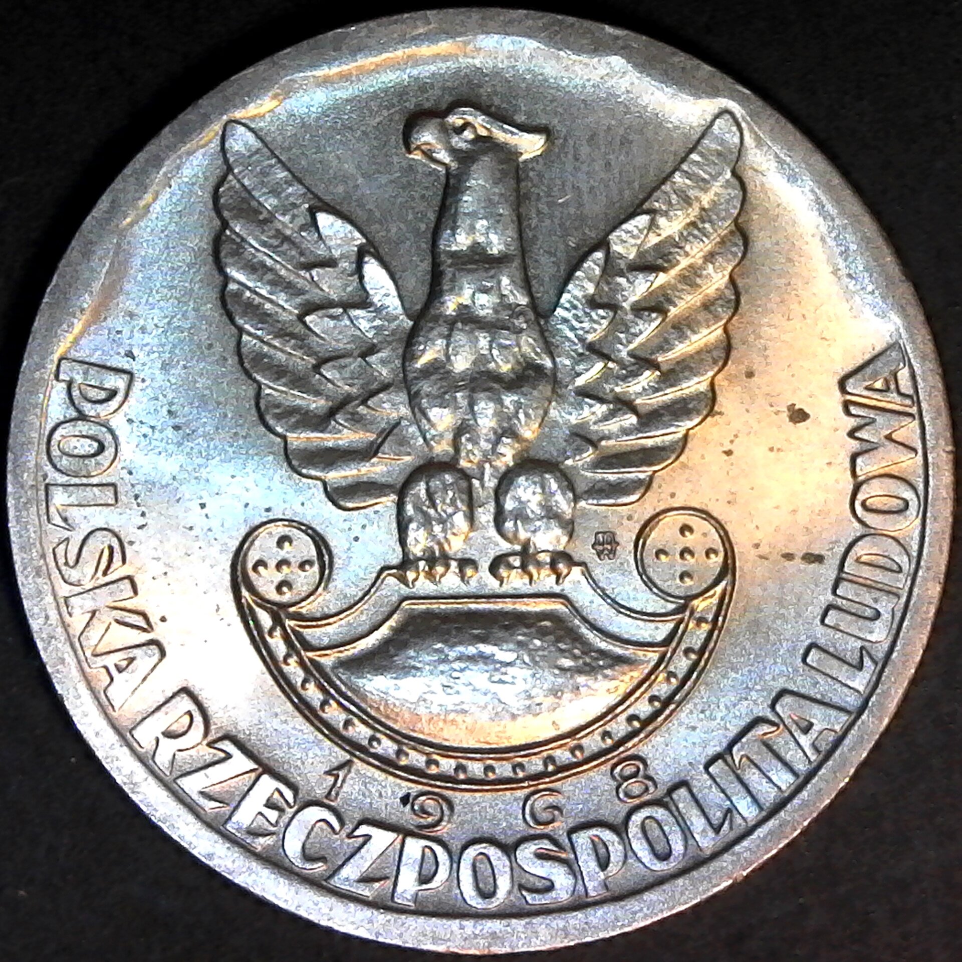 Poland 10 Zlotych 25th Anniversary - Peoples Army 1968 obv.jpg