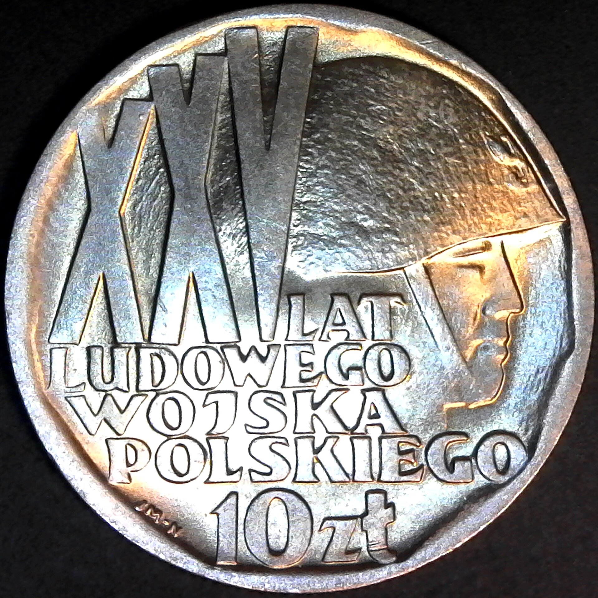 Poland 10 Zlotych 25th Anniversary - Peoples Army 1968 rev.jpg