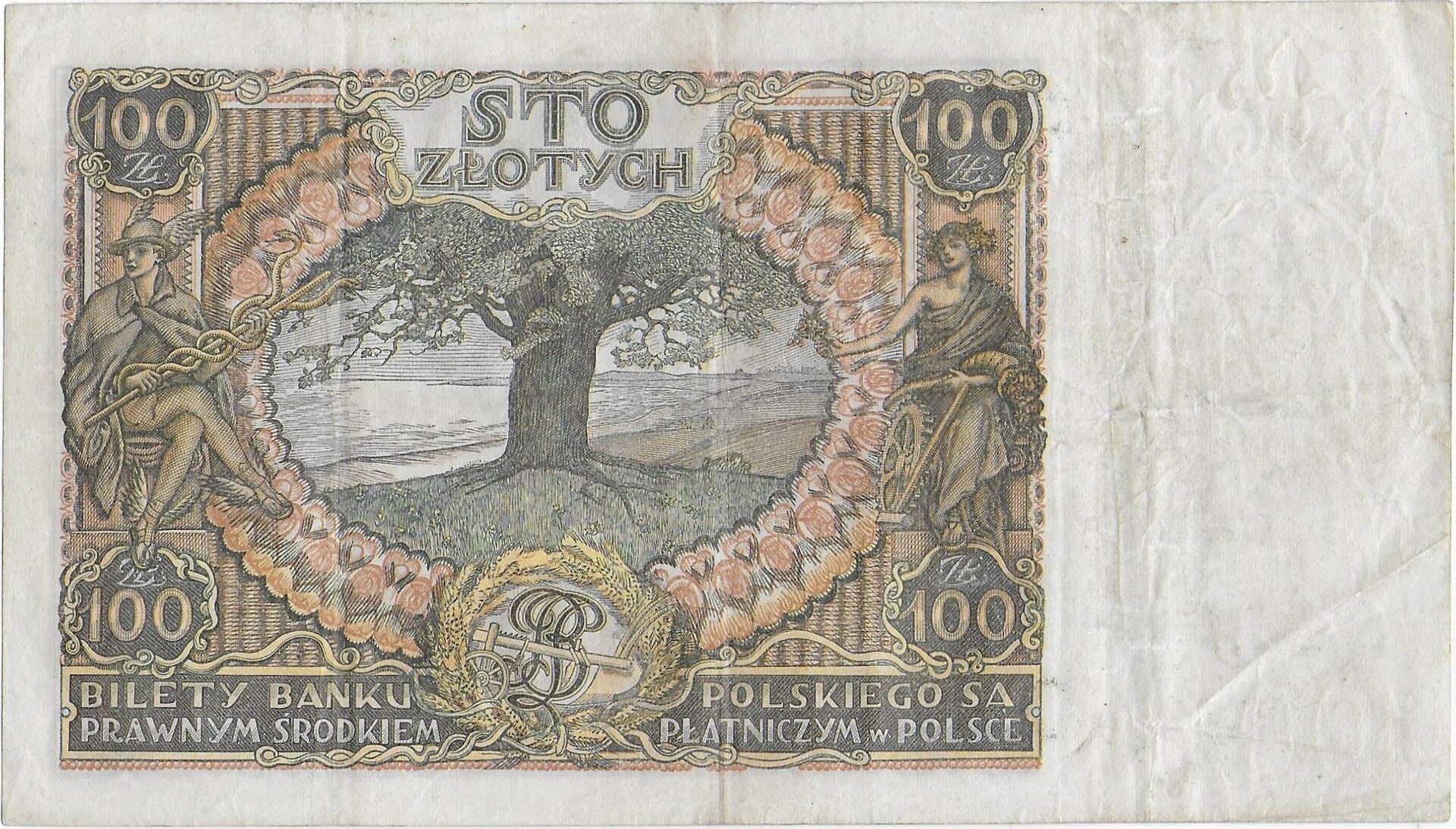 POLAND   100 Zlotych  1934     P.74a back.jpg