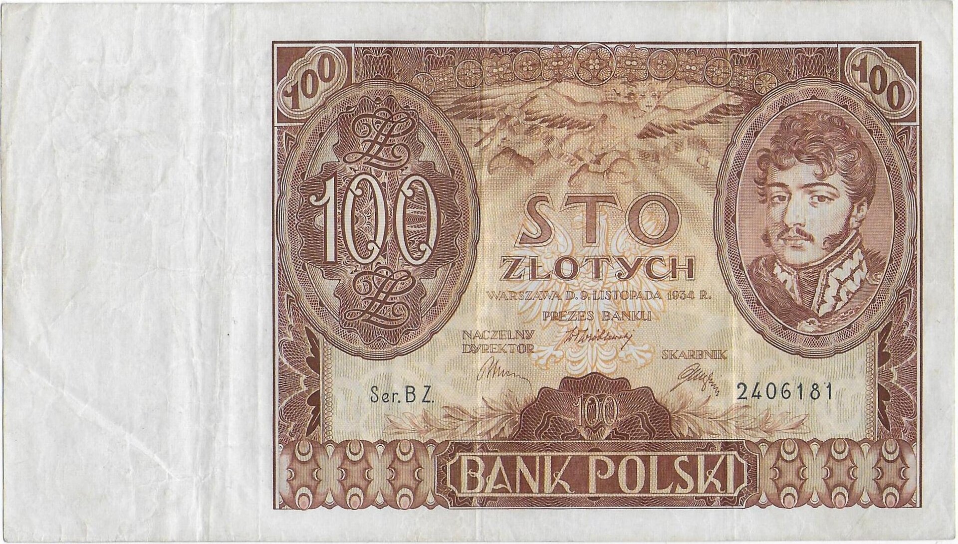 POLAND   100 Zlotych  1934     P.74a front.jpg